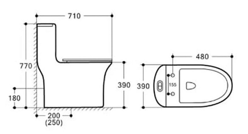 Унитаз напольный с бачком Panasonic TP2212